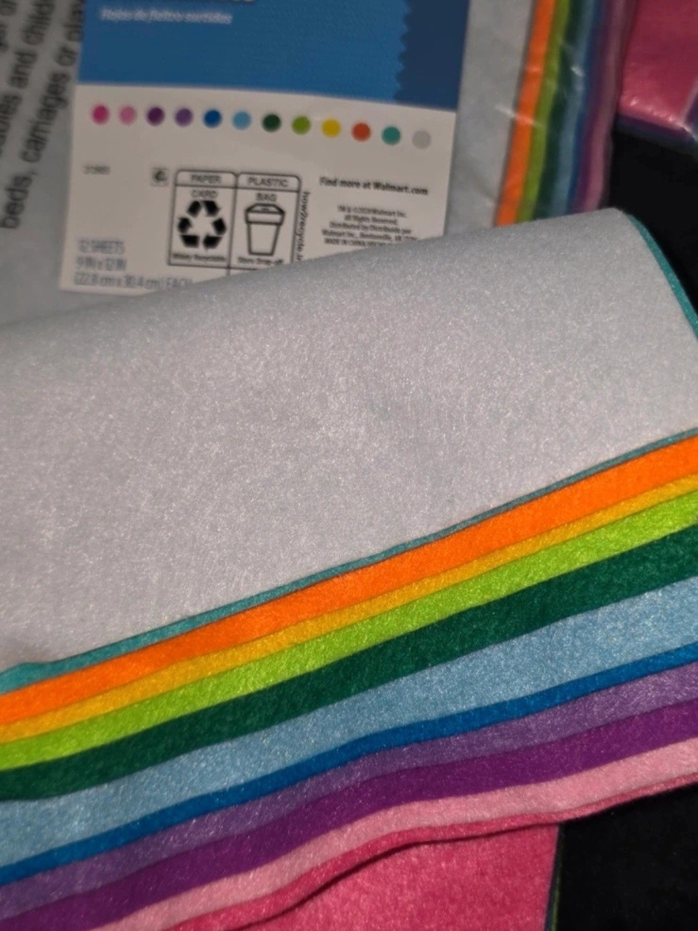 4 Sealed Packs of Multicolor Craft Felt — Assorted Bright Colors